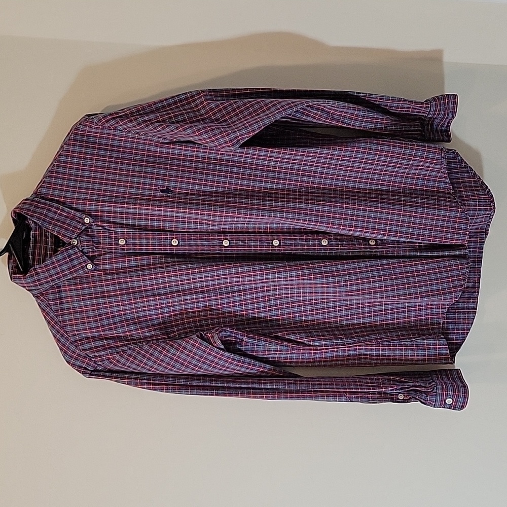 Ralph Lauren Long Sleeve Men's Shirt-Color Blue/Maroon/Yellow/White